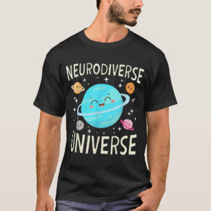 Neurodiverse planet space theme galaxy autism T-Shirt