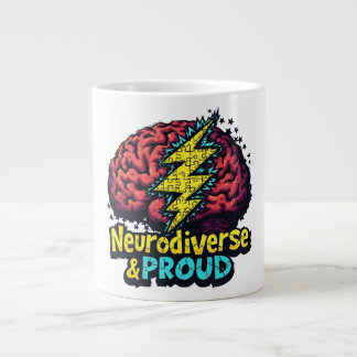 Neurodiverse & Proud Large Coffee Mug