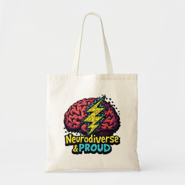 Neurodiverse & Proud Tote Bag (Front)