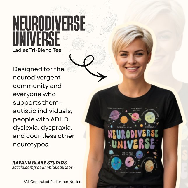 Neurodiverse Universe Awareness Tri-Blend Shirt (Creator Uploaded)