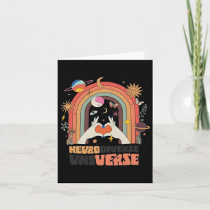 Neurodiverse Universe Celestial Retro Autism Aware Card