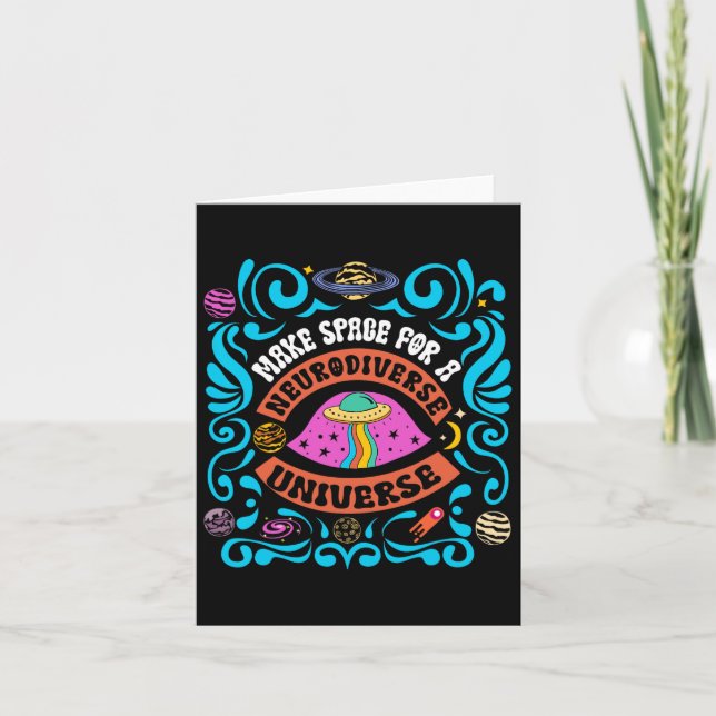 Neurodiverse Universe Neurodiversity Adhd Autism A Card (Front)