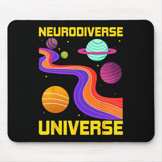 Neurodiverse Universe Neurodiversity Adhd Autism A Mouse Pad (Front)