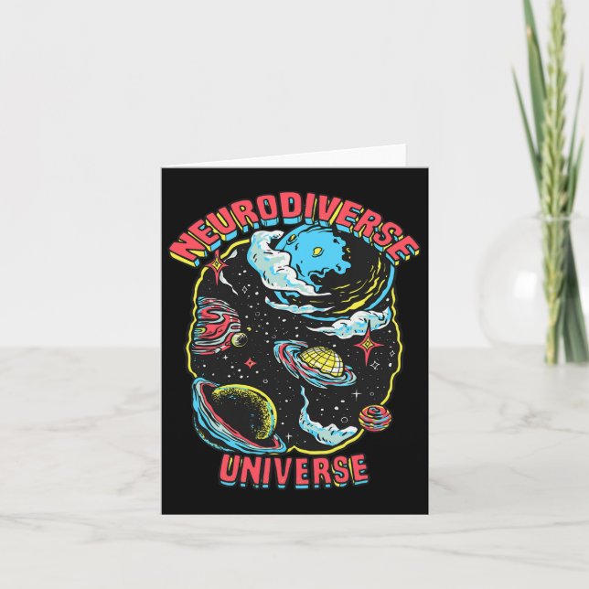 Neurodiverse Universe Neurodiversity Embrace Adhd  Card (Front)