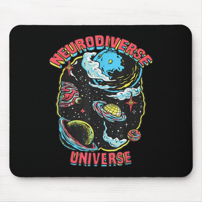 Neurodiverse Universe Neurodiversity Embrace Adhd  Mouse Pad (Front)