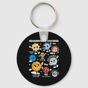 Neurodiverse Universe Planet Autism Awareness Supp Key Ring