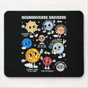 Neurodiverse Universe Planet Autism Awareness Supp Mouse Pad