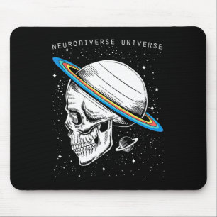 Neurodiverse Universe Skull Neurodiversity Autism Mouse Pad