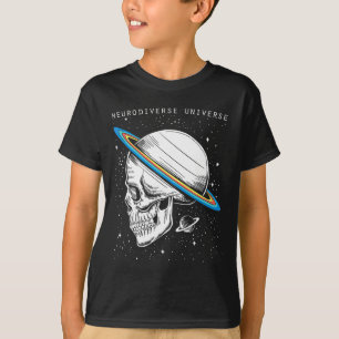 Neurodiverse Universe Skull Neurodiversity Autism T-Shirt
