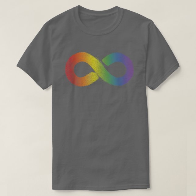 Neurodiversity Acceptance  Rainbow Infinity Sign   T-Shirt (Design Front)