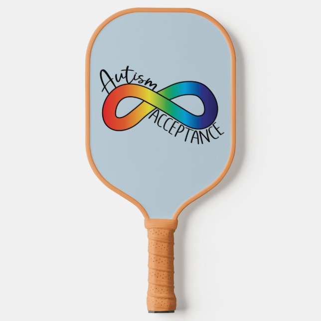 Neurodiversity Autism Acceptance Rainbow Pickleball Paddle (Front)