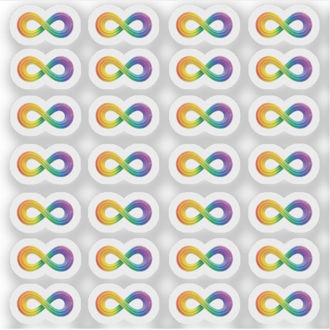 Neurodiversity Autism Acceptance Rainbow Sticker (Front)