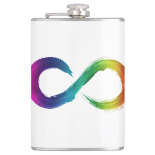 Neurodiversity (autism, adhd, etc) stainless steel hip flask