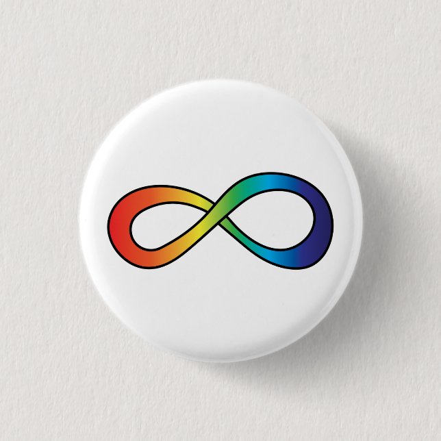 Neurodiversity Autism Awareness Acceptance Rainbow 3 Cm Round Badge (Front)