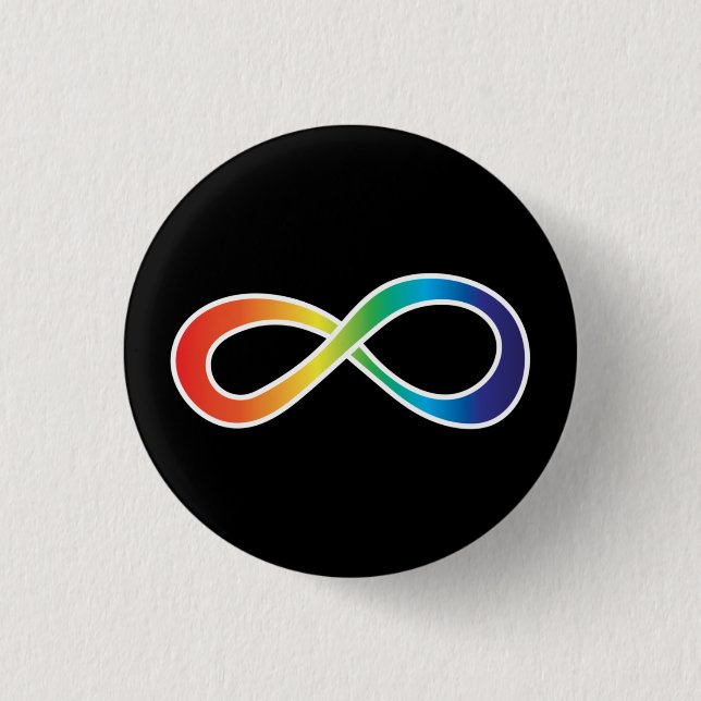 Neurodiversity Autism Awareness Acceptance Rainbow 3 Cm Round Badge (Front)