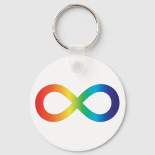 Neurodiversity Autism Awareness Acceptance Rainbow Key Ring