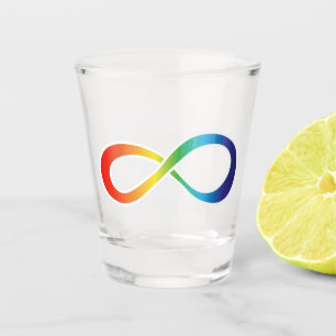 Neurodiversity Autism Awareness Acceptance Rainbow Shot Glass