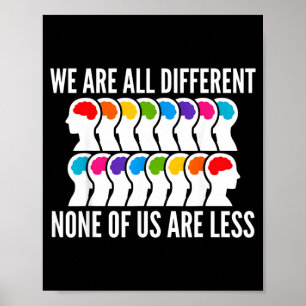 Neurodiversity Autism Awareness Different Poster