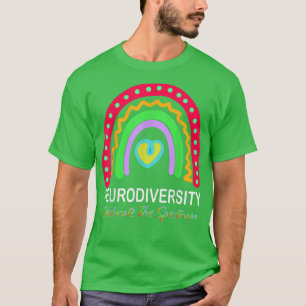 neurodiversity autism spectrum asd adhd rainbow bo T-Shirt