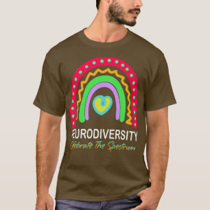 neurodiversity autism spectrum asd adhd rainbow bo T-Shirt