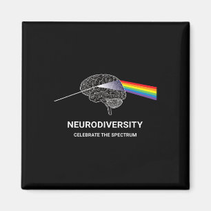 Neurodiversity Autism Spectrum Asd Adhd Rainbow Br Magnet