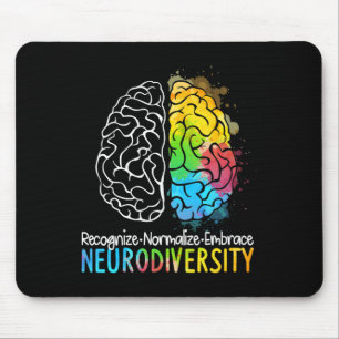 Neurodiversity Autism Spectrum Asd Adhd Rainbow Br Mouse Pad