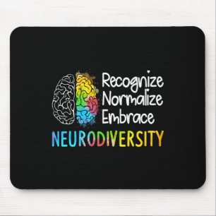 Neurodiversity Autism Spectrum Asd Adhd Rainbow Br Mouse Pad