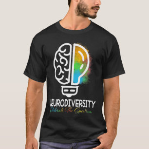 Neurodiversity Autism Spectrum Asd Adhd Rainbow Br T-Shirt