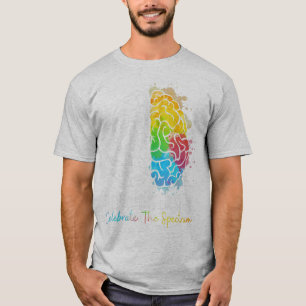 Neurodiversity Autism Spectrum ASD ADHD Rainbow Br T-Shirt