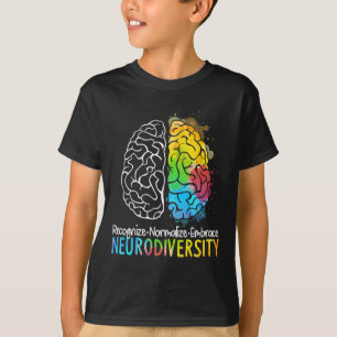 Neurodiversity Autism Spectrum Asd Adhd Rainbow Br T-Shirt