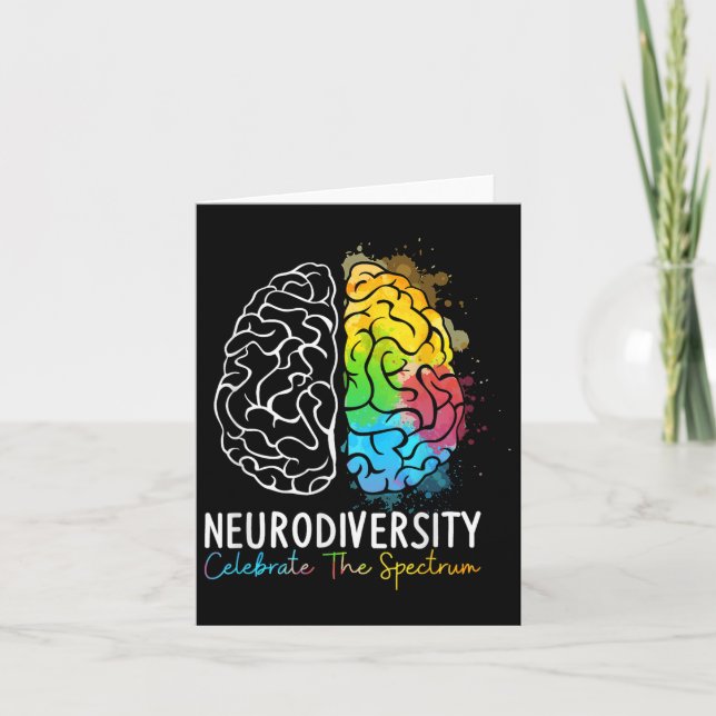 Neurodiversity - Autism Spectrum Asd Adhd Rainbow Card (Front)