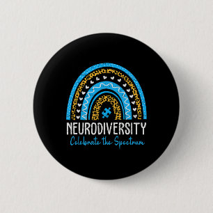 Neurodiversity Autism Spectrum Asd Adhd Rainbow Le 6 Cm Round Badge