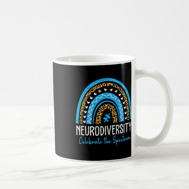 Neurodiversity Autism Spectrum Asd Adhd Rainbow Le Coffee Mug (Right)