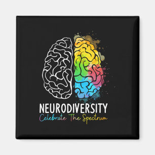 Neurodiversity - Autism Spectrum Asd Adhd Rainbow  Magnet