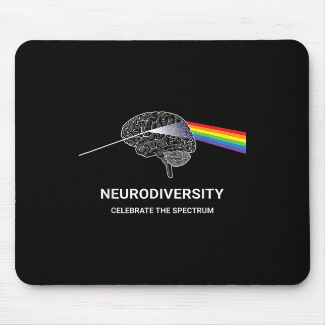 Neurodiversity Autism Spectrum Asd Adhd Rainbow Mouse Pad (Front)