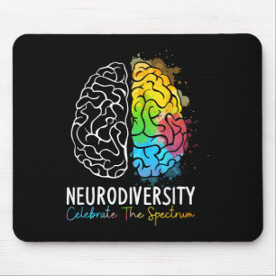 Neurodiversity - Autism Spectrum Asd Adhd Rainbow Mouse Pad