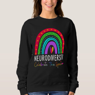 Neurodiversity  Autism Spectrum Asd Adhd Rainbow Sweatshirt