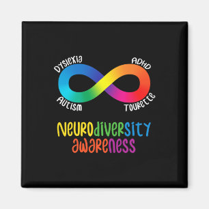 Neurodiversity Awareness Adhd Autism Dyslexia Tour Magnet