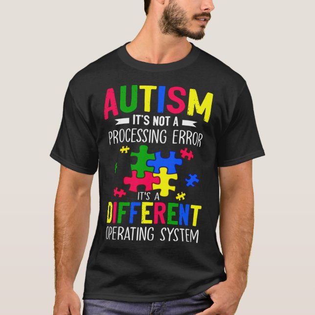 Neurodiversity Awareness Support Autistic Autism T-Shirt (Front)