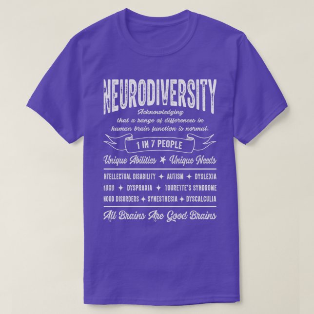 Neurodiversity Awareness T-Shirt (Design Front)