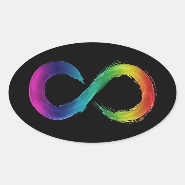 Neurodiversity black sticker (Front)