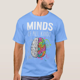 Neurodiversity Brain ADHD Autism Awareness Mum Wom T-Shirt