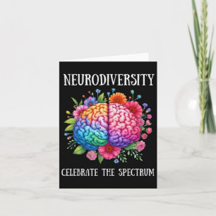 Neurodiversity Brain Adhd Awareness Asd Autism Card
