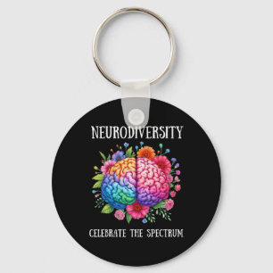 Neurodiversity Brain Adhd Awareness Asd Autism Key Ring