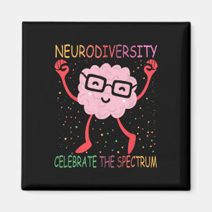 Neurodiversity Brain Autism Awareness Asd Adhd Men Magnet