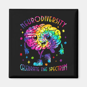 Neurodiversity Brain Autism Awareness Asd Adhd Men Magnet