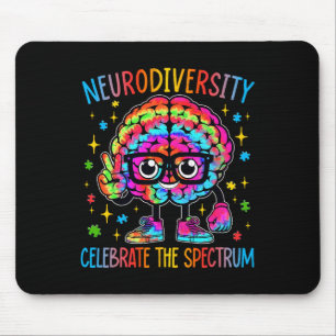 Neurodiversity Brain Autism Awareness Asd Adhd Men Mouse Pad