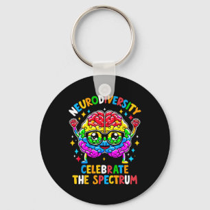 Neurodiversity Brain Autism Awareness  Key Ring