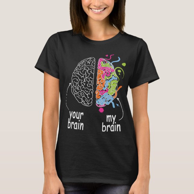 Neurodiversity Brain Dyslexia Autism T-Shirt (Front)