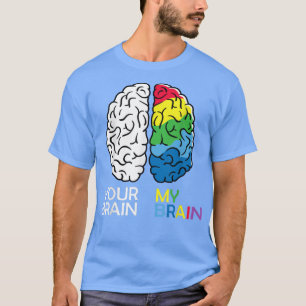 Neurodiversity brain for Dyslexia ADHD Autism ASD  T-Shirt